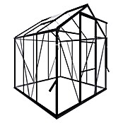 Kas Kate I Full Option pakket (Buitenmaat incl. dakoverstek (b x d): 192 x 192 cm, Materiaal zijwand: Glas, 3 mm, Zwart) | BAUHAUS