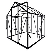 Kas Kate I Full Option pakket (Buitenmaat incl. dakoverstek (b x d): 192 x 192 cm, Materiaal zijwand: Glas, 3 mm, Zwart) | BAUHAUS