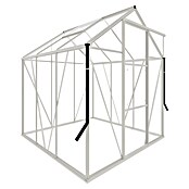 Kas Kate I Full Option pakket (Buitenmaat incl. dakoverstek (b x d): 192 x 192 cm, Materiaal zijwand: Glas, 3 mm, Wit) | BAUHAUS