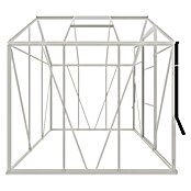 Kas Kate I Full Option pakket (Buitenmaat incl. dakoverstek (b x d): 192 x 192 cm, Materiaal zijwand: Glas, 3 mm, Wit) | BAUHAUS