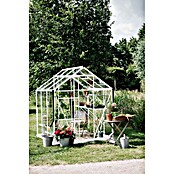 Kas Kate I Full Option pakket (Buitenmaat incl. dakoverstek (b x d): 192 x 192 cm, Materiaal zijwand: Glas, 3 mm, Wit) | BAUHAUS