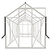 Kas Kate III Full Option pakket (Buitenmaat incl. dakoverstek (b x d): 192 x 314 cm, Materiaal zijwand: Glas, 3 mm, Wit) | BAUHAUS