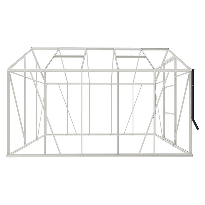 Kas Kate III Full Option pakket (Buitenmaat incl. dakoverstek (b x d): 192 x 314 cm, Materiaal zijwand: Glas, 3 mm, Wit) | BAUHAUS