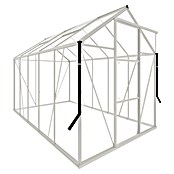 Kas Kate III Full Option pakket (Buitenmaat incl. dakoverstek (b x d): 192 x 314 cm, Materiaal zijwand: Glas, 3 mm, Wit) | BAUHAUS