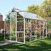 Kas Kate III Full Option pakket (Buitenmaat incl. dakoverstek (b x d): 192 x 314 cm, Materiaal zijwand: Glas, 3 mm, Wit) | BAUHAUS