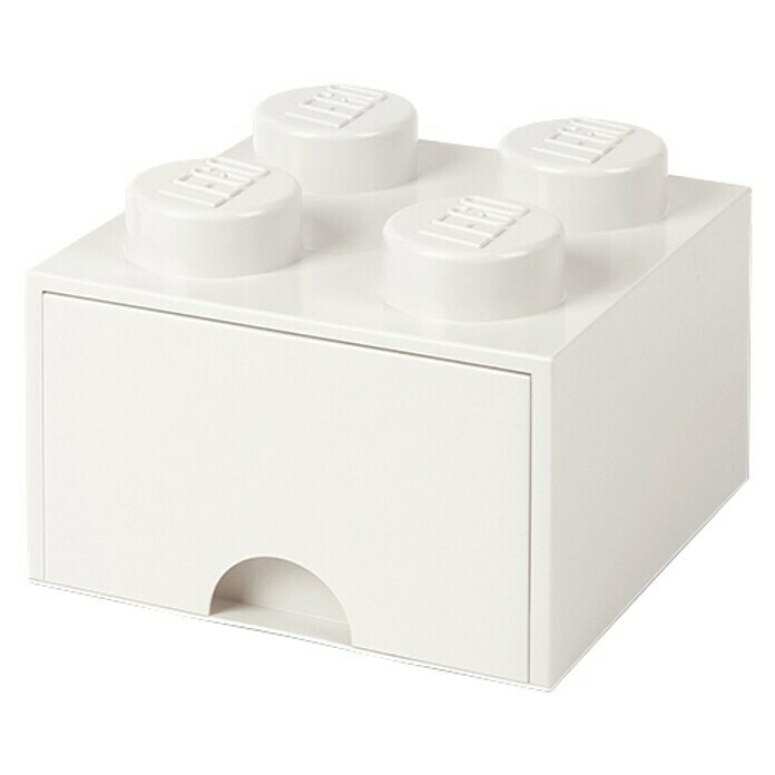 Lego Schubladenbox Brick (L x B x H: 25 x 25 x 18 cm, Weiß, Anzahl Schubladen: 1 Schublade)