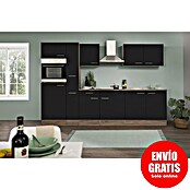 Respekta Cocina modular completa Oliver (Ancho: 300 cm, Negro, Sin electrodomésticos) | BAUHAUS