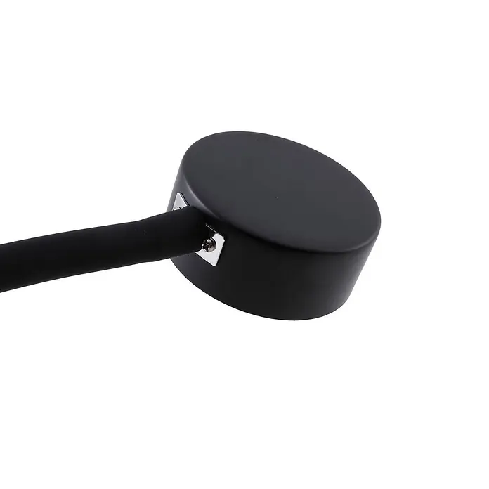 Lindby Wandleuchte Jyla - L x B x H: 26,5 x 8 x 25 cm, schwarz, schwarz, 2GX53 - Schwarzer zylindrischer Kopf mit flexiblem schwarzem Arm und silbernen Schrauben.