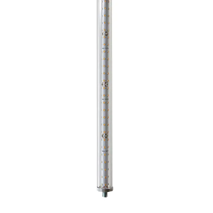 Lucande Pendelleuchte Lucya - L x B x H: 24 x 24 x 43 cm, weiß / opal, weiß, Schwarz - LED-Lichtröhre mit internen Lichtleisten und Gewindemetallfuß.