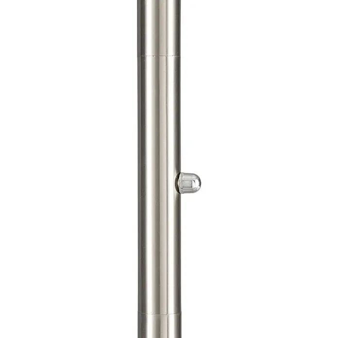 Lindby LED-Deckenfluter Ragna - Höhe: 181,5 cm, alu / grau / zink, Warmweiß - Gebürstete Metallstange mit einem klaren, strukturierten Einstellknopf.