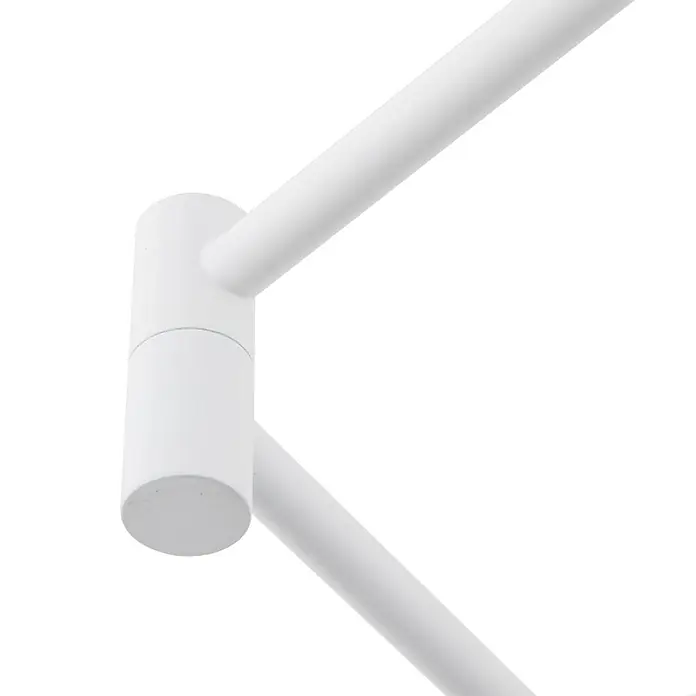 Lindby Tischleuchte Jyla - weiß / opal, weiß / opal - Weiße Metallrohrverbindung für ein Modulsystem.