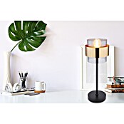 Globo Lámpara de sobremesa Milley (60 W, L x An x Al: 18 x 18 x 47 cm, Negro, E27) | BAUHAUS
