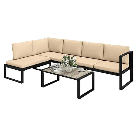 Outsunny  Loungemöbel-Set
