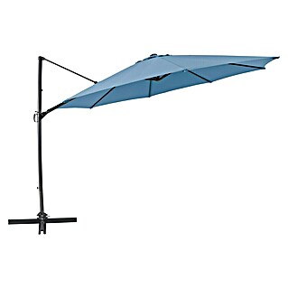 Sunfun Ampelschirm rund Florenz (Blau, Durchmesser Bespannung: 350 cm)