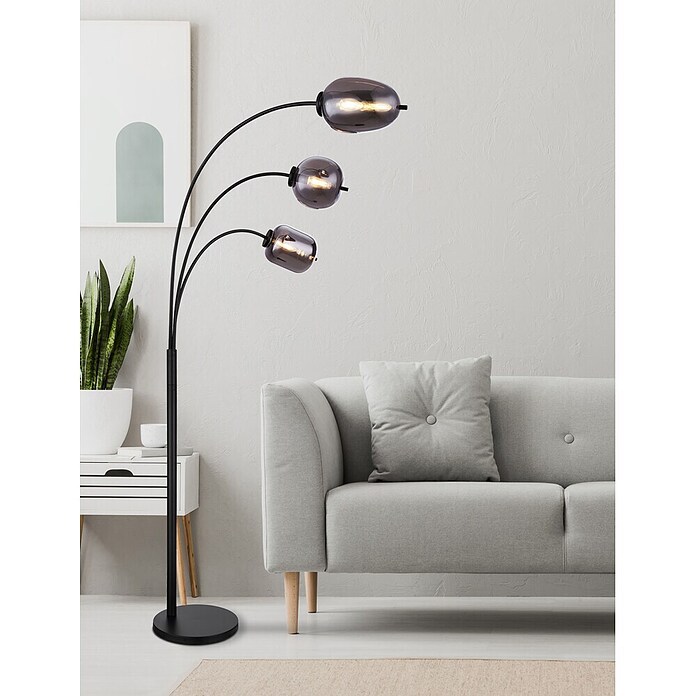 Globo Stajaća svjetiljka Blacky  (40 W, Visina: 1.750 mm, Crna, E14) | BAUHAUS