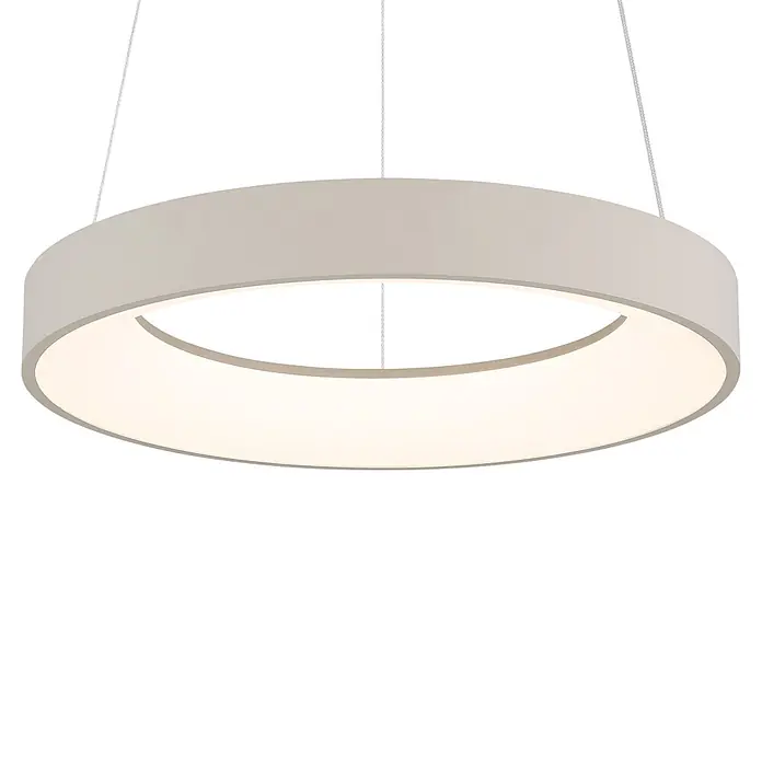 Globo LED-Pendelleuchte rund Gallegos - 48 W, Ø x H: 50 x 120 cm - Weiße runde LED-Pendelleuchte.
