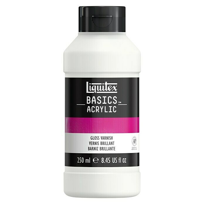 Liquitex Basics FirnisTransparent, 250 ml, Glänzend Front View