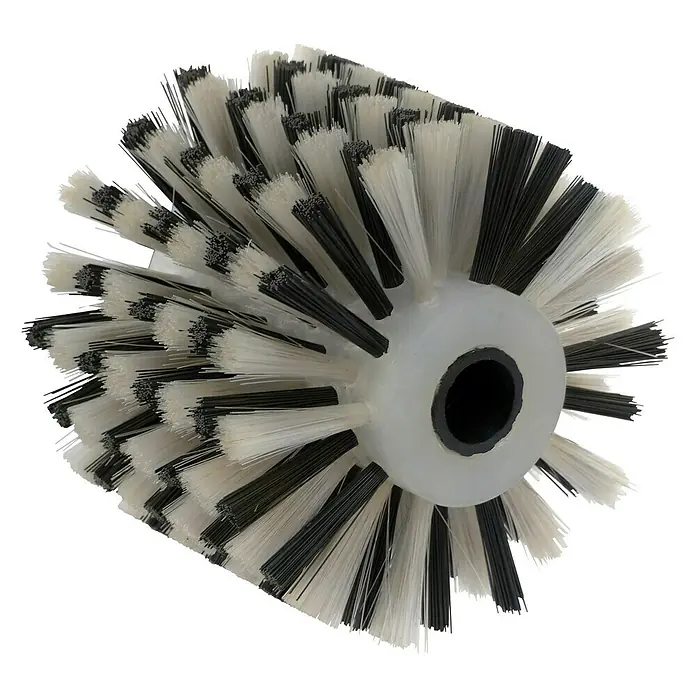 Fartools Cepillo cilíndrico Fibra - Específico para: Multilijadora Fartools REX 120C, Apto para: Baldosas, 1 ud. - Cepillo de rodillo con cerdas blancas y negras, ideal para la limpieza. El producto es robusto y duradero.