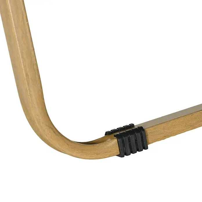 Outsunny Campingstuhl - Oxford-Stoff, Stahl, Klappbar, Dunkelgrau, B x T x H: 59 x 36 x 78 cm - Hellbrauner U-förmiger Holzrahmen mit schwarzen geriffelten Protektoren an der Biegung.