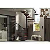 Scrigno Escalera de caracol Quadra (Diámetro: 160 cm, Altura de planta: 267 cm - 312 cm, Antracita/Beige) | BAUHAUS