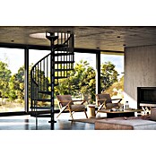 Scrigno Escalera de caracol Flow (Diámetro: 140 cm, Altura de planta: 273 cm - 299 cm, Negro/Negro) | BAUHAUS