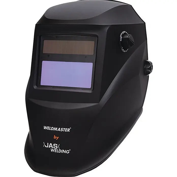 Jas Schweißhelm Weldmaster® ECO -  - Schwarzer Automatik-Schweißhelm mit Solarpanel und verstellbarem Seitenknopf.