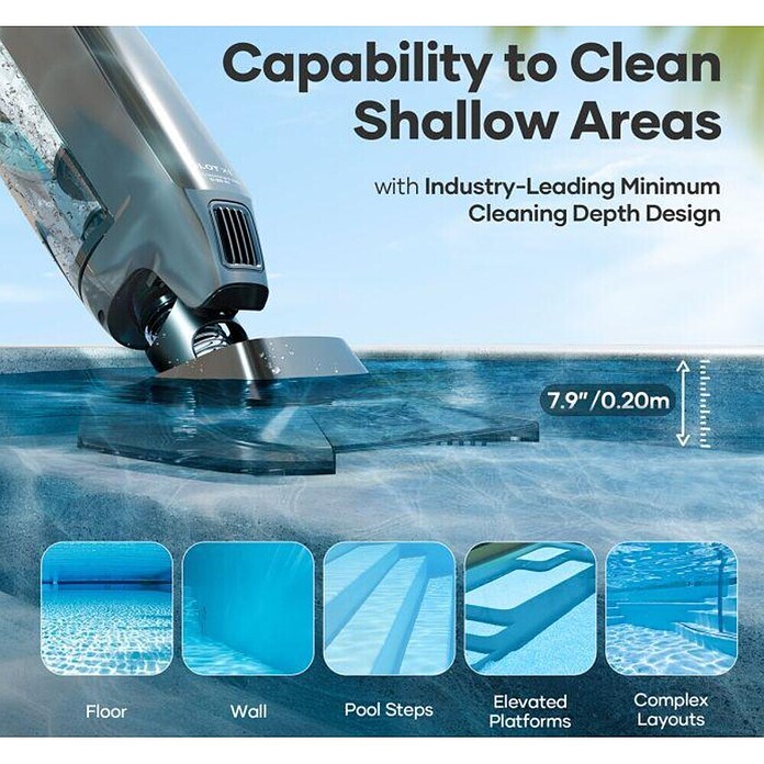 Aiper Čistilnik bazena Pilot X1  (1 l, 86 x 28 x 26 mm, Zmogljivost filtra: 80 l/min) | 8338 - Reinigungsgeräte / Poolroboter | ICIC - Pools / Whirlpools Zubehör | ICI - Pools & Zubehör | IC - Freizeit im Garten | I - Stadtgarten | BAUHAUS