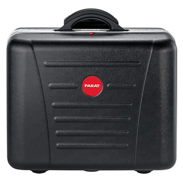 Parat Werkzeugkoffer CLASSIC KingSize Plus Roll – X -  - Schwarzer Hartschalenkoffer mit Griff, ideal für Werkzeuge oder Ausrüstung. Mit rotem PARAT-Logo.