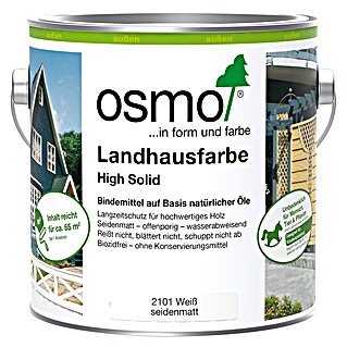 Osmo High Solid Landhausfarbe (Weiß, 2,5 l, Seidenmatt)