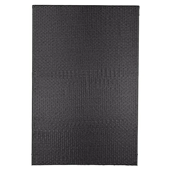 Sichtschutzelement Stockholm - 120 x 180 cm, Anthrazit - Schwarzer Outdoor-Teppich mit gewebter Textur für den Außenbereich, ideal für Terrassen und Gärten.