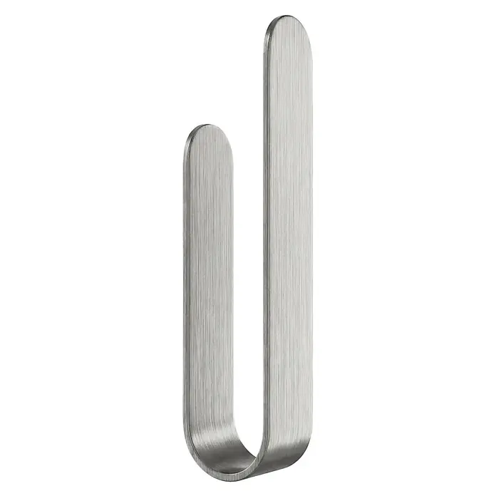 Camargue Antwerpen Handtuchhalter - Edelstahl, Matt, B x L: 22 x 4,6 cm - Gebürsteter silberner U-förmiger Metallhaken.