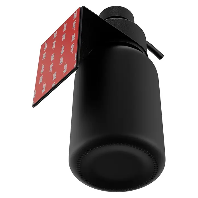 Camargue Antwerpen Seifenspender - Edelstahl, Schwarz, Für die Wand - Schwarze Pumpspenderflasche mit 3M VHB Klebeband zur Befestigung.