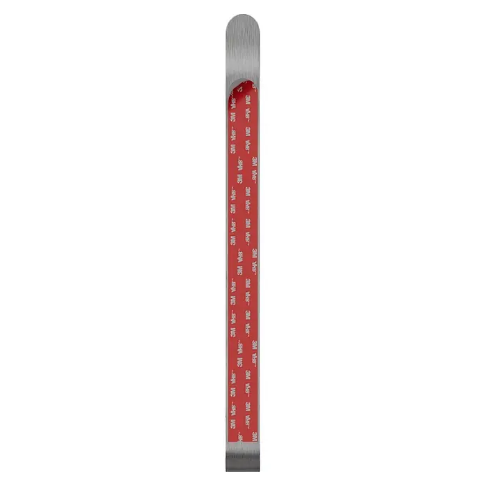 Camargue Antwerpen Handtuchhalter - Edelstahl, Matt, B x L: 40 x 4,6 cm - Gebürsteter silberner Metallstreifen mit roter 3M VHB doppelseitiger Klebeband-Rückseite zur Befestigung.