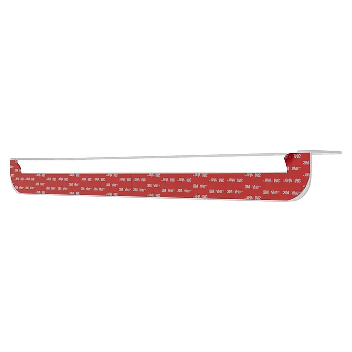 Camargue Antwerpen Badetuchhalter - Breite: 58 cm, Weiß, Matt - Weißer Zierstreifen mit roter 3M VHB Kleberückseite zur Montage.