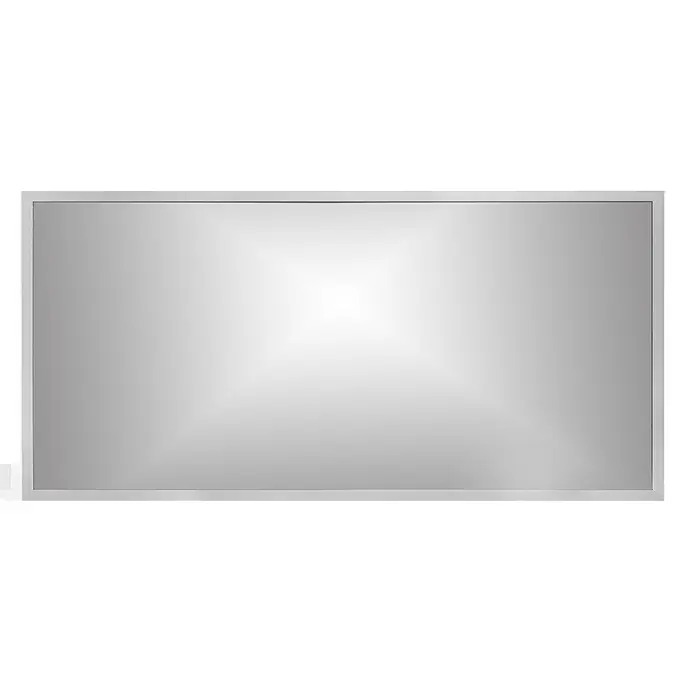Cordia Rahmenspiegel - 120 x 65 cm, Silber, Aluminium - Rechteckiger Wandspiegel mit hellgrauem Rahmen.