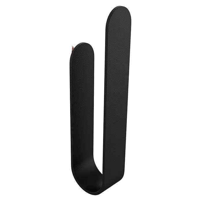 Camargue Antwerpen Handtuchhalter - Schwarz, Matt, B x L: 22 x 4,6 cm - Schwarzer U-förmiger Haken mit texturierter, matter Oberfläche zum Halten oder Aufhängen von Gegenständen.