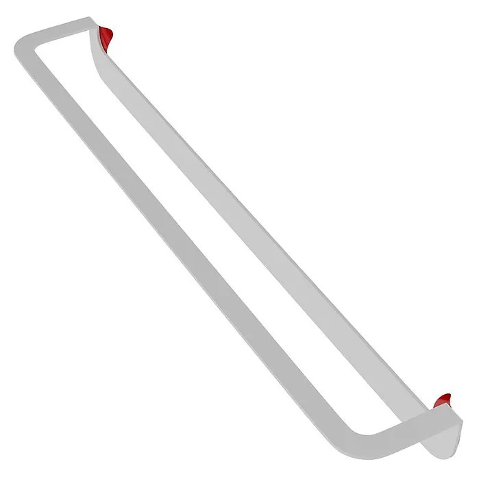 Camargue Antwerpen Badetuchhalter - Breite: 58 cm, Weiß, Matt - Weiße Servierzange mit roten Spitzen.