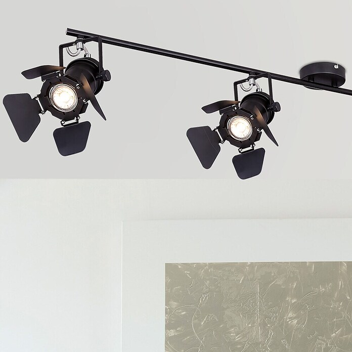 Globo Stropna spot svjetiljka Egon  (50 W, D x Š x V: 1.250 x 180 x 265 mm, Crna, GU10) | BAUHAUS
