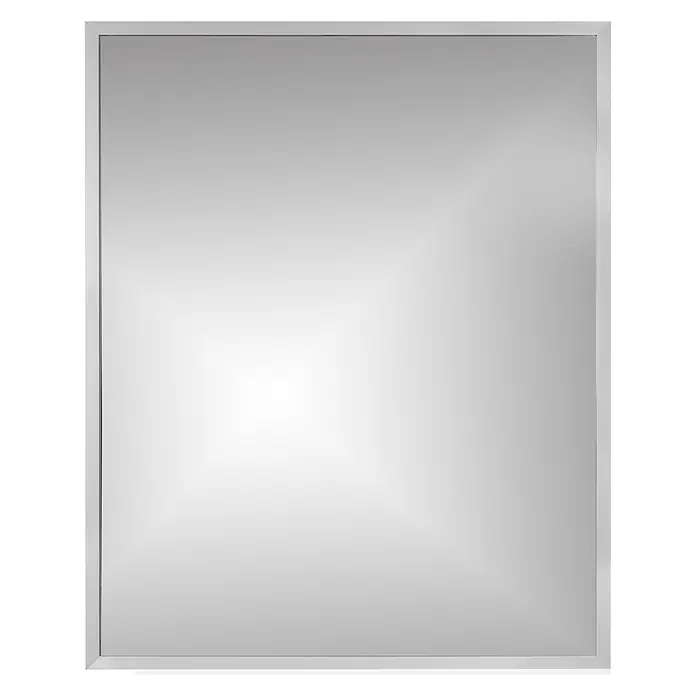 Cordia Rahmenspiegel - 80 x 65 cm, Silber, Aluminium - Quadratischer Spiegel mit silbernem Metallrahmen.