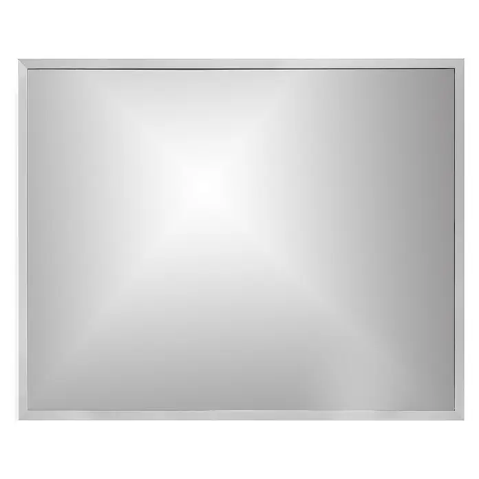 Cordia Rahmenspiegel - 80 x 65 cm, Silber, Aluminium - Rechteckiger Spiegel mit silbergrauem Rahmen.