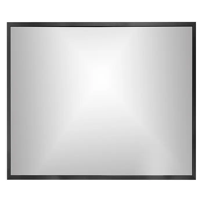 Cordia Rahmenspiegel - 80 x 65 cm, Schwarz, Aluminium - Rechteckiger Spiegel mit schwarzem Rahmen.