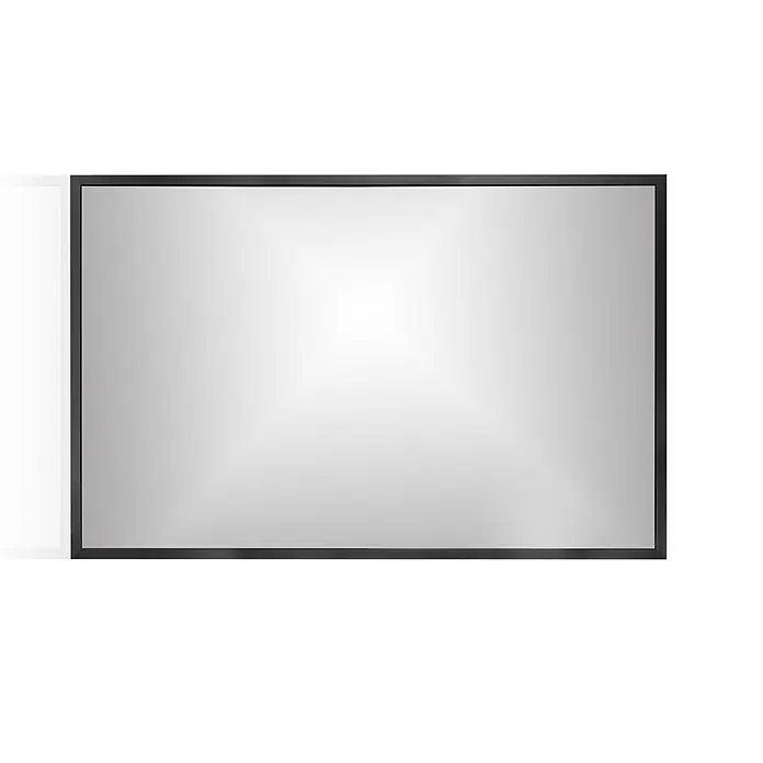 Cordia Rahmenspiegel - 100 x 65 cm, Schwarz, Aluminium - Rechteckiger Spiegel mit schwarzem Rahmen.
