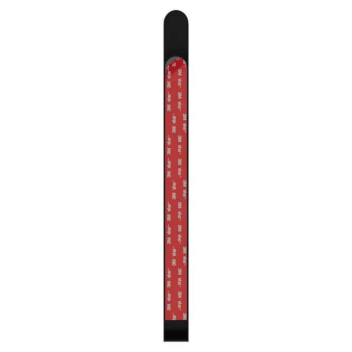 Camargue Antwerpen Handtuchhalter - Schwarz, Matt, B x L: 40 x 4,6 cm - Schwarzer 3M VHB Klebestreifen mit rotem Schutzfilm, bedruckt mit „3M VHB™“.