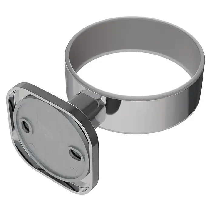 Venus Zahnputzbecher Prag - Edelstahl, Chrom - Verchromter Wandringhalter für Badaccessoires.