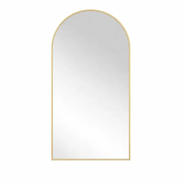 Cordia Rahmenspiegel - 50 x 80 cm, Gold, Aluminium - Goldgerahmter Bogen-Spiegel.