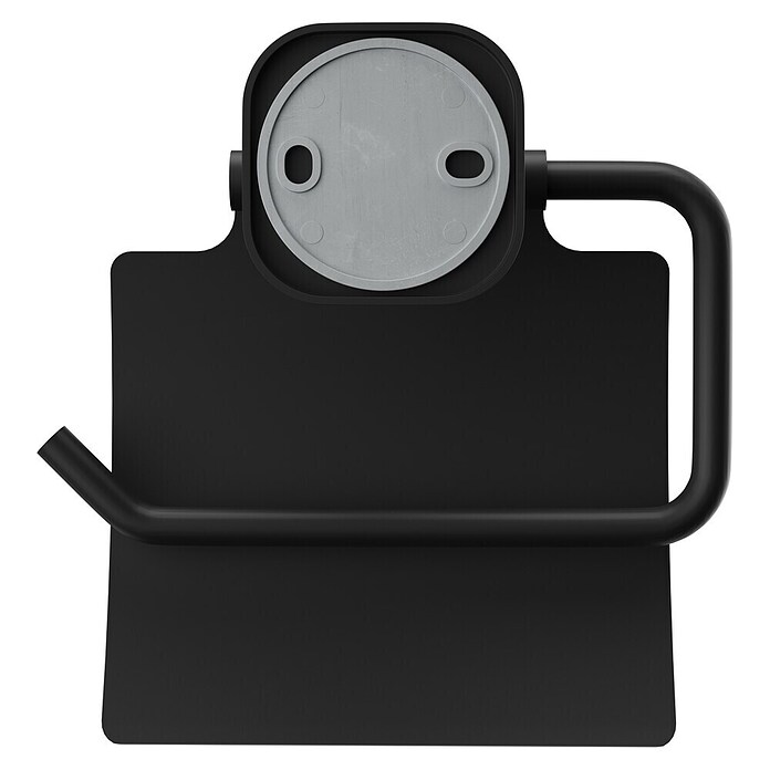 Venus Toilettenpapierhalter Prag (Schwarz, Matt, Mit Deckel) | BAUHAUS