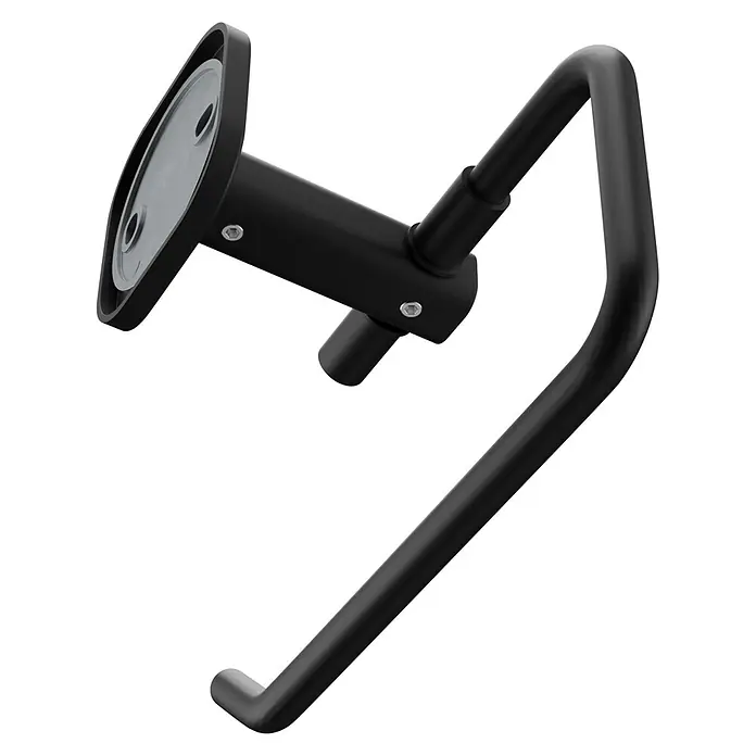 Venus Toilettenpapierhalter Prag - Schwarz, Matt - Schwarzer Wand-Toilettenpapierhalter aus Metall.