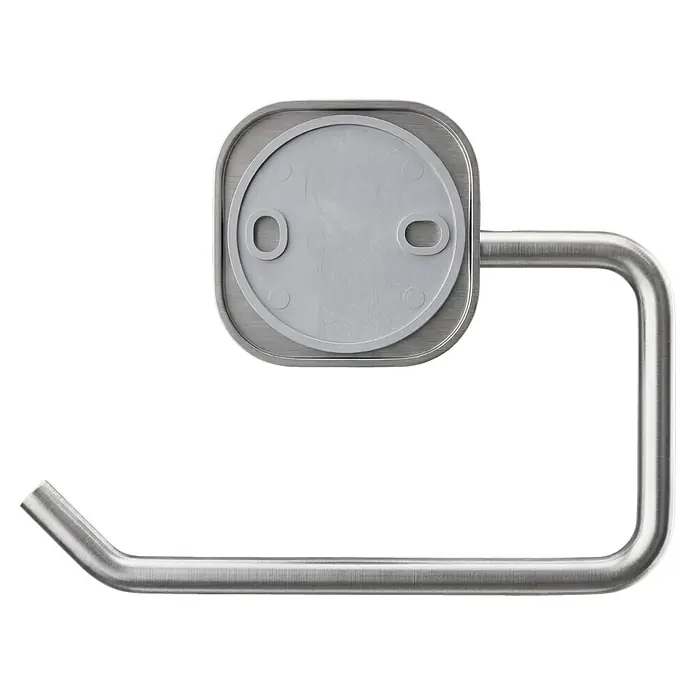 Venus Toilettenpapierhalter Prag - Edelstahl, Matt - Gebürsteter Metall-Toilettenpapierhalter zur Wandmontage mit abgerundeten Ecken.