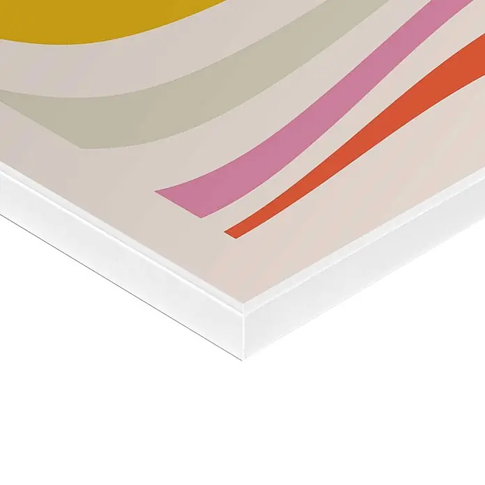 Reinders Bild Slim Frame White - Bauhaus Colorful, B x H: 40 x 50 cm - Weißer Bilderrahmen mit farbenfrohem, abstraktem Kunstwerk.