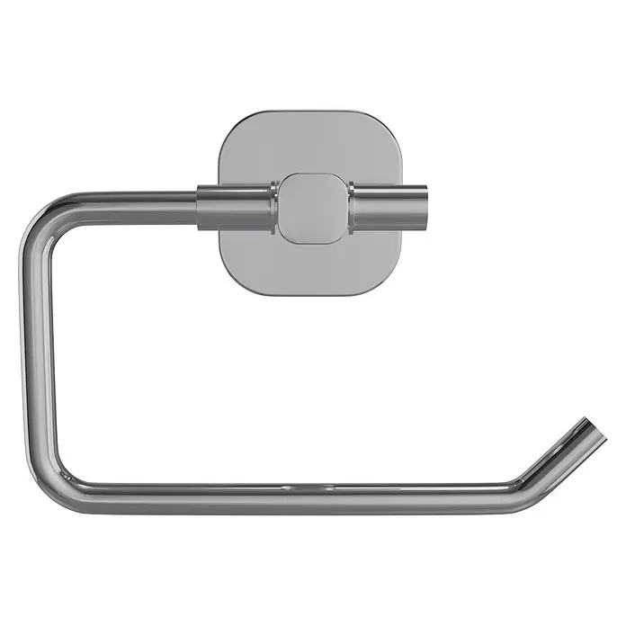 Venus Toilettenpapierhalter Prag - Chrom, Glänzend - Schlichter, wandmontierter Toilettenpapierhalter aus poliertem Chrom.
